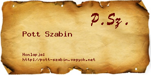 Pott Szabin névjegykártya